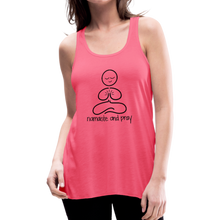 Load image into Gallery viewer, Namaste And Pray Women's Flowy Tank Top by Bella - neon pink