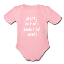 Load image into Gallery viewer, Beautiful Inside Organic Short Sleeve Baby Bodysuit - light pink
