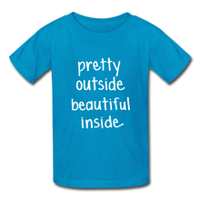 Load image into Gallery viewer, Beautiful Inside Youth T-Shirt - turquoise