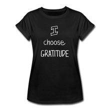 Load image into Gallery viewer, I Choose Gratitude Women'sTee - black