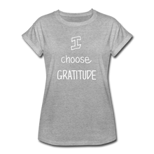 Load image into Gallery viewer, I Choose Gratitude Women'sTee - heather gray