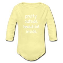 Load image into Gallery viewer, Beautiful Inside Organic Long Sleeve Baby Bodysuit - washed yellow