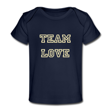 Load image into Gallery viewer, TEAM LOVE Customizable Organic Baby T-Shirt - dark navy