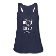 Load image into Gallery viewer, !NEW! Focus On Love Women's Flowy Tank - navy