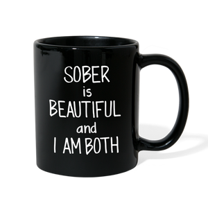 Sober Is Beautiful Mug - black